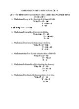 Một số kiến thức môn Toán Lớp 3+4
